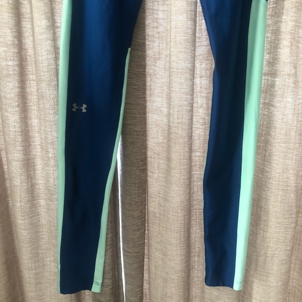 Under Armour Blue & Turquoise Compression Leggings Size Extra Small - Picture 4 of 9